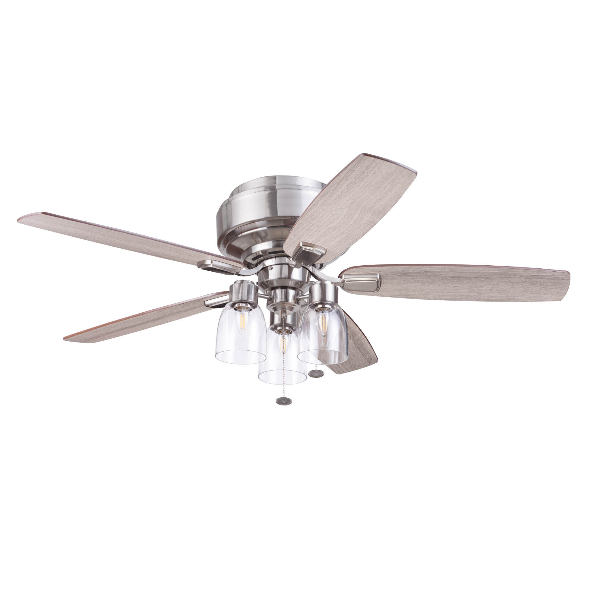 Prominence Home, 52in. Magonia Classic Ceiling Fan Nickel, Fan Diameter 52 in, Fan Blade Span 50-54 Air Delivery 4452 cfm, Model# 51669